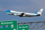 Air Force One leaving Richmond. (Photo by Nick Peterman)