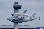 Space Shuttle Enterprise passes JFK Tower. (Photo by John Musolino)
