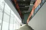 Inside a new gate/jetway walkway.