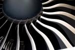The blades of the mighty GE 90-115B engine