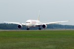 Ethiopian's first 787 touches down at Dulles. (Photo by Cary Liao)