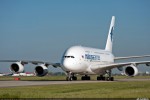 Following completion of its interior furnishing and cabin system testing, the first A380 for flag carrier Malaysia Airlines arrived in Toulouse, France on May 9, 2012 for final system checks. (Photo by Airbus/P. Pigeyre)