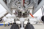 Nose landing gear of first United Airlines Boeing 787 Dreamliner. (Photo by Dan King/NYCAviation)