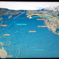 Photo of the passenger-viewable flight path map aboard Continental flight 9 on Tuesday, June 16.