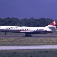 The SE-210 Caravelle (HB-ICK) that crashed at SA de Transport Aerien Flight 370.