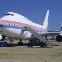 “Friendship One” 747SP (N454UA) has seen “fresher” days. Captured here sitting at ACY in 2005, this was also once N538PA while operating under Pan Am. (Photo by Tom Turner)