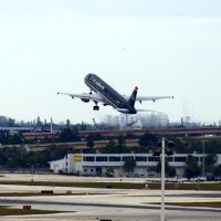 Captain Sully becomes airborne for the last time before his retirement form US Airways. (Photo by Mark Lawrence)