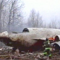Wreckage of Polish Air Force Tu-154M 101 in Smolensk, Russia