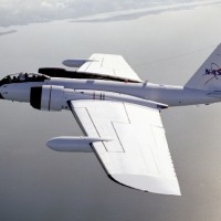 A NASA WB-57 like this one will take part in the new wave of hurricane testing later this summer.