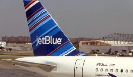 JetBlue's "All Blue Can Jet" Airbus A320 N531JL. (Photo by JetBlue)