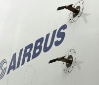 Pitot tubes on an Aribus A330.