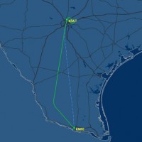 Flight path of American Airlines Flight 1178