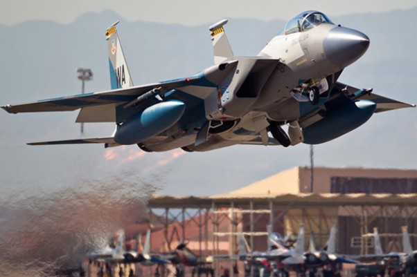 F-15 Aggressor in SU-27 Splinter Blue Camo