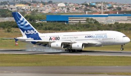 Photo of the Day: Airbus A380 demonstrator plane visits Sao Paulo. (Photo by Ediney Ribeiro)