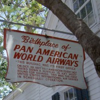 Pan Am's first office in Key West is marked by a sign