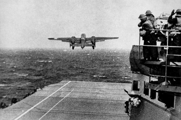 One of the 16 US Army Air Forces B-25 Mitchell bombers that took off from the USS Hornet for the Doolittle Raid. (Photo by US Navy)