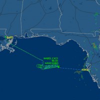 Flight path of the twin-engine Cessna 421, N48DL. (Map by FlightAware.com)