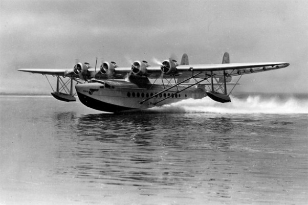 A Pan American Sikorsky S-42 flying boat taking off. (Photo by US Navy)