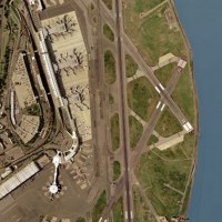 Satellite view of Ronald Reagan Washington National Airport.