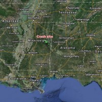 The plane went down in Macon, Miss., about 100 miles northeast of Jackson. (Map by Matt Molnar/Google)