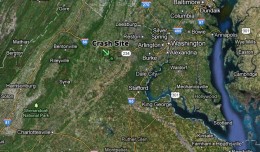 The Memorial Day crash occurred in the skies over Warrenton, VA., about 40 miles west of Washington, DC. (Map by NYCAviation/Google)