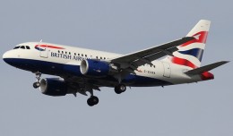 The British Airways baby bus G-EUNA on final approach to New York's JFK Airport. (Photo by Kaz T)