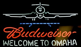 Could this snazzy neon Budweiser sign soon welcome you at an airport near you? (Photo by Jeremy Brooks, CC BY-NC)