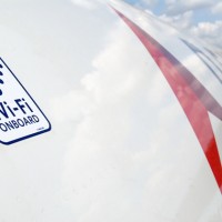 Decal indicating a wifi-enabled Delta aircraft. (Photo by Delta Air Lines)