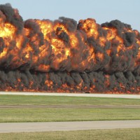Did any runways catch fire due to the heat today? Almost. (Photo by Matt Molnar)