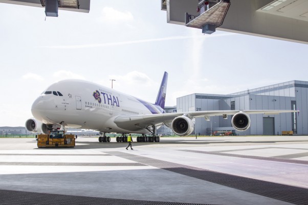 Thai Airways first Airbus A380 (HS-TUA, ln 0087). (Photo by Airbus)