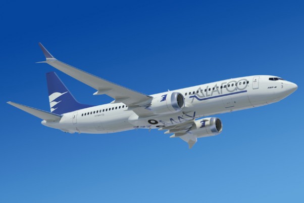 Boeing 737 MAX 8 wearing ALAFCO livery. (Image by Boeing) Boeing 737 MAX 8 wearing ALAFCO livery. (Image by Boeing)