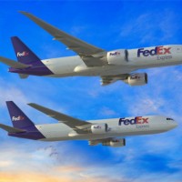 Boeing 767-300 Freighter and 777 Freighter wearing FedEx livery. (Image by Boeing)