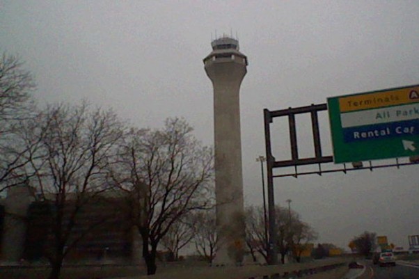 Newark Liberty International Airport control tower.