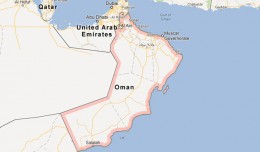 Map of Oman. (Map by Google)