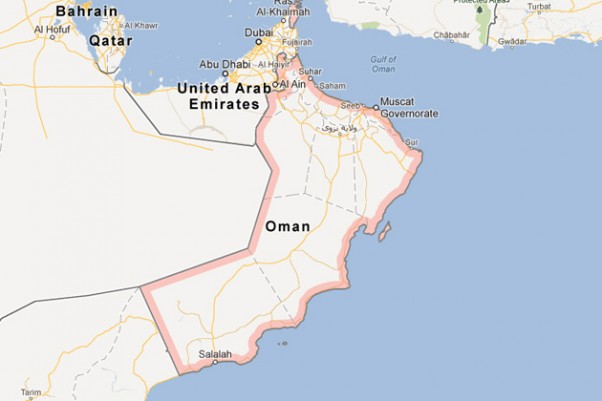 Map of Oman. (Map by Google)
