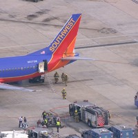 Southwest Flight 709 at BWI. (Photo via WBAL TV)