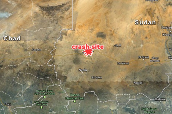 Sudan Helicopter Crash Map. (Map by Google Maps/Matt Molnar)