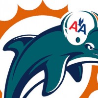 Miami Dolphin wearing an AA helmet.