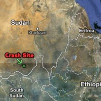 The Antonov An-24 crashed near Talodi, Sudan, near the border with South Sudan. (Map by NYCAviation/Google Maps)