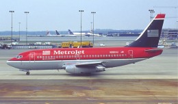 A MetroJet Boeing 737-200 (N282AU(. (Photo by Konstantin von Wedelstaedt via Wikipedia)