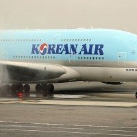 Korean Air's first A380 arrival at JFK in August 2011. (Photo by Matt Molnar/NYCAviation)