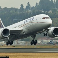 United's first Boeing 787-8 Dreamliner (N20904) takes off from Boeing Field enroute to Houston. (Photo by Dan King/NYCAviation)