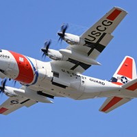 US Coast Guard HC-130 takes off from Lajes Air Base in the Azores. (Photo by João Eduardo Sequeira via wikipedia, CC-BY-SA)