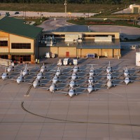 43 Eclipse 550 Jets together on the tarmac at Branson Airport for the Eclipse Owners Club Fall Fly-In. (Photo by Branson Airport)