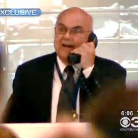 The former Father Harkins at work. (Photo by CBS 3)