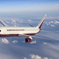 Artist's rendering of a Guggenheim Aviation Partners Boeing 767-300BCF. (Rendering by Boeing)