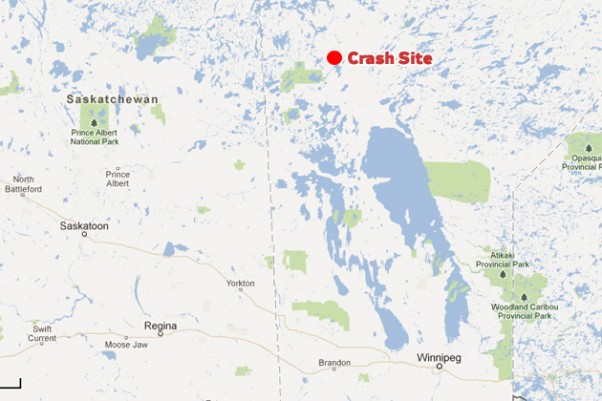 The Cessna 208 went down nearly 430 miles north of Winnipeg. (Map by NYCAviation/Google Maps)