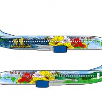 The winning design created by high school student Aaron Nee. (Image courtesy of Alaska Airlines)