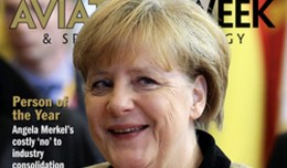 German Chancellor Angela Merkel named Aviation Week Person of the Year 2012.