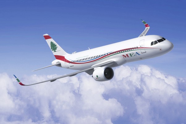 Middle East Airlines Airbus A320neo. (Rendering by Fixion/Airbus)
